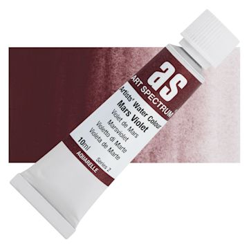 Open in modal - Art Spectrum Artists’ Watercolor Tube - Mars Violet, 10 ml tube and swatch