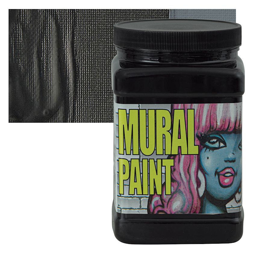 Chroma Acrylic Mural Paint Blacktop Black, 67.7 oz BLICK Art Materials