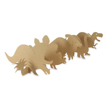 Roylco Collage-a-Saurus - Various Dinosaur shapes set up in row