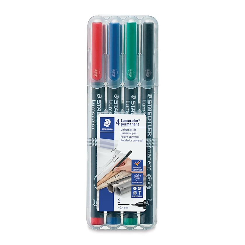 Staedtler Lumocolor Permanent Marker Set Assorted, Superfine BLICK