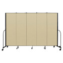 Screenflex Portable Room Dividers - x ft, Wheat, 5 Panel