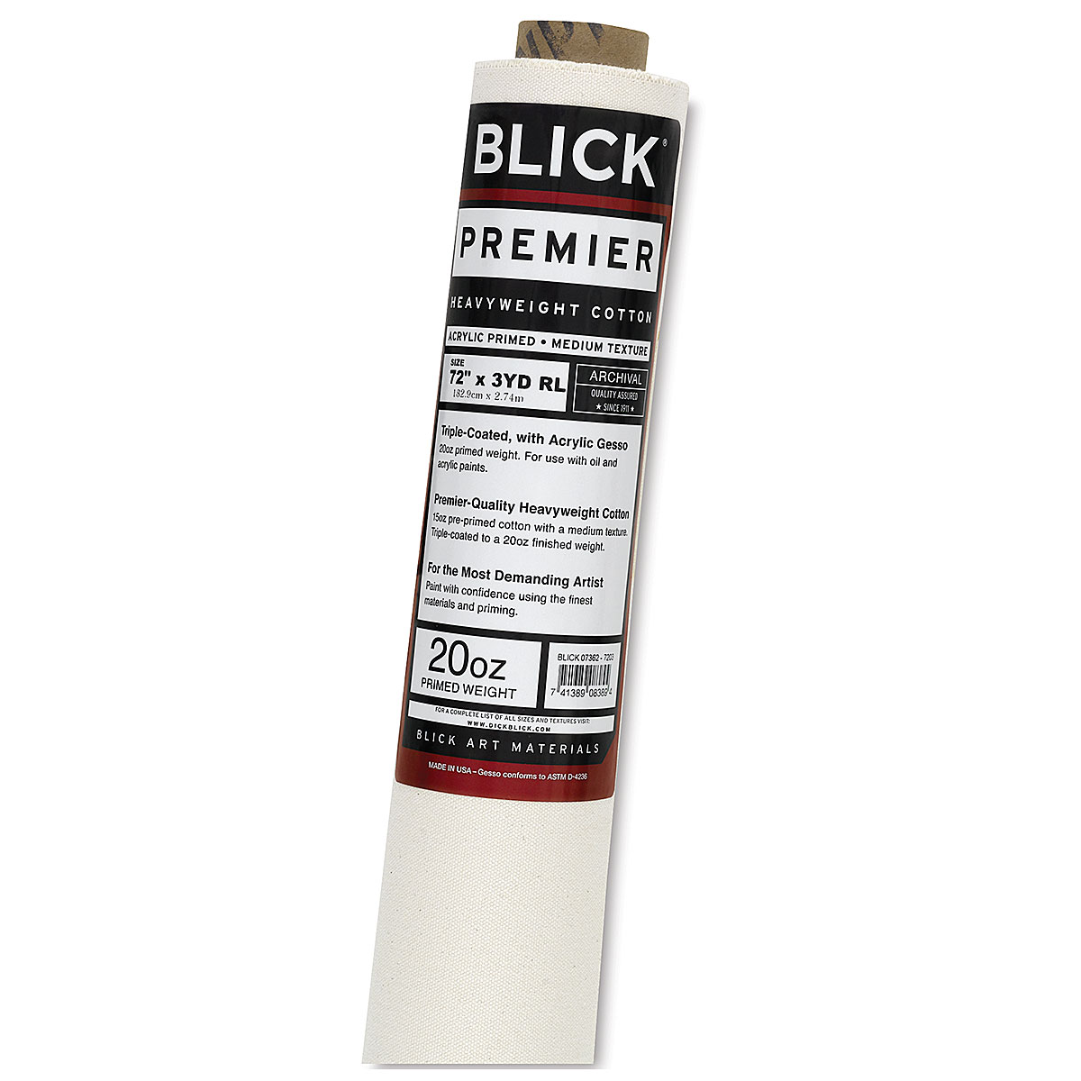 72 10 Ounce Acrylic Pre-Primed Artist Canvas @ $14.95/ linear yard