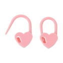 Tulip Needle Company Stitch Markers - Pink Heart, Pkg of 7, Pins