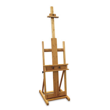Brazos Bamboo H-Frame Easel - Front view of easel with mast fully extended
