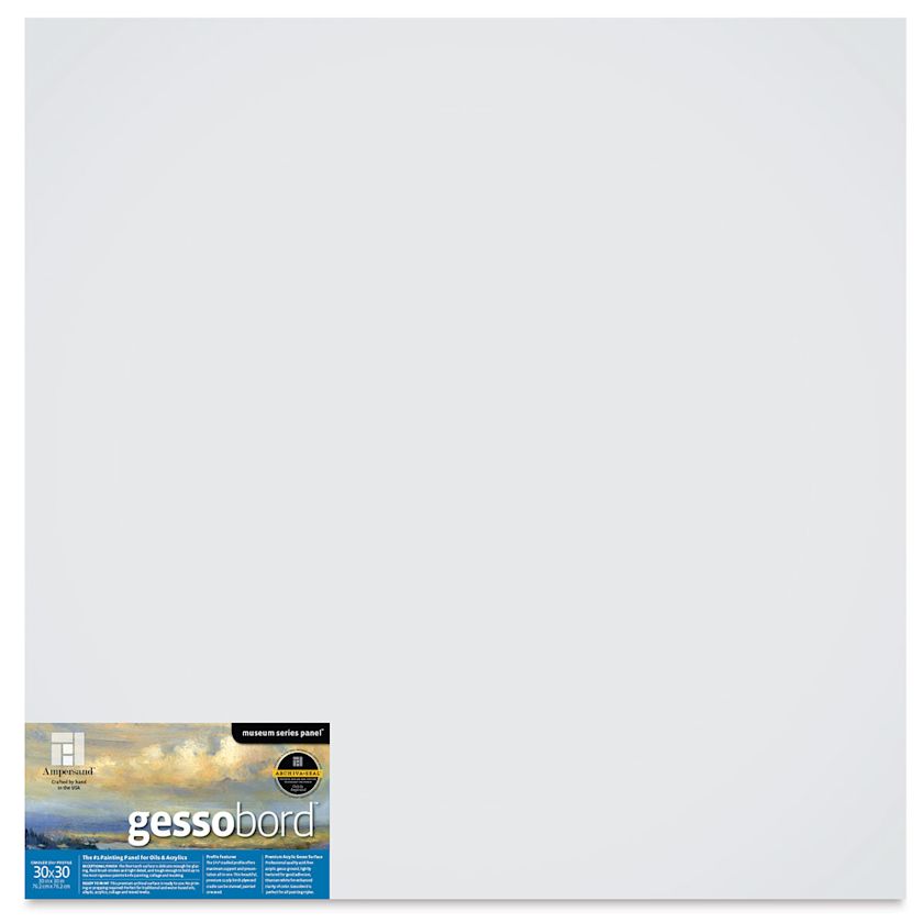 Ampersand Gessobord 30" x 30", 11/2" Cradled BLICK Art Materials