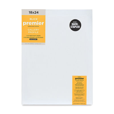 Blick Premier Stretched Cotton Canvas - Gallery Profile, Back-Stapled, 18" x 24" (front)