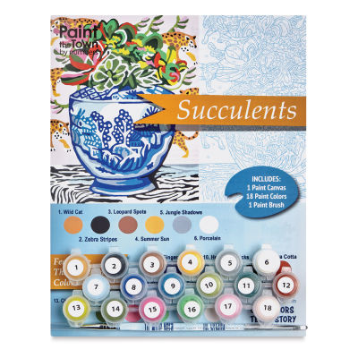 Paint The Town By Numbers Succulents Kit