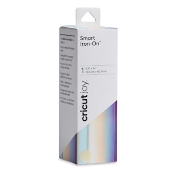 Open in modal - Cricut Joy Smart Iron-On - Holographic Translucent Blue, 5-1/2" x 24", Roll (In packaging)