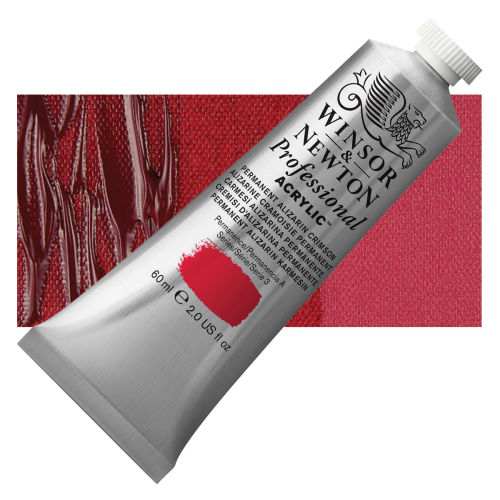 Winsor & Newton Professional Acrylics - Permanent Alizarin Crimson, 60 ml  tube