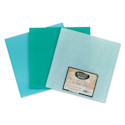 Mosaic Mercantile Opalescent Glass Pack - Turquoise, 8" x 8", Pkg of 3