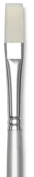 Open in modal - Winsor & Newton Artisan Brush - Flat, Long Handle, Size 12 close up