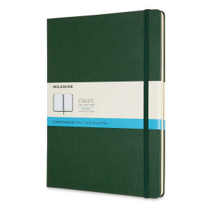 Moleskine Classic Hardcover Notebook - Metallic Green, Dotted, 9-3/4" x 7-1/2"