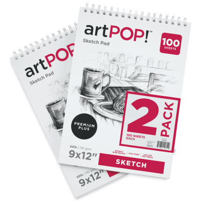 artPOP! Sketch Pads - 9" x 12", 100 sheets, Pkg of 2
