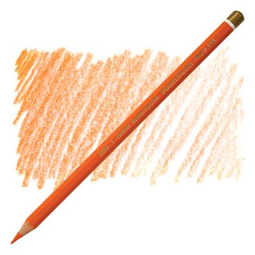 Open in modal - Koh-I-Noor Polycolor Dry Color Drawing Pencil - Dark Orange 126, swatch and pencil