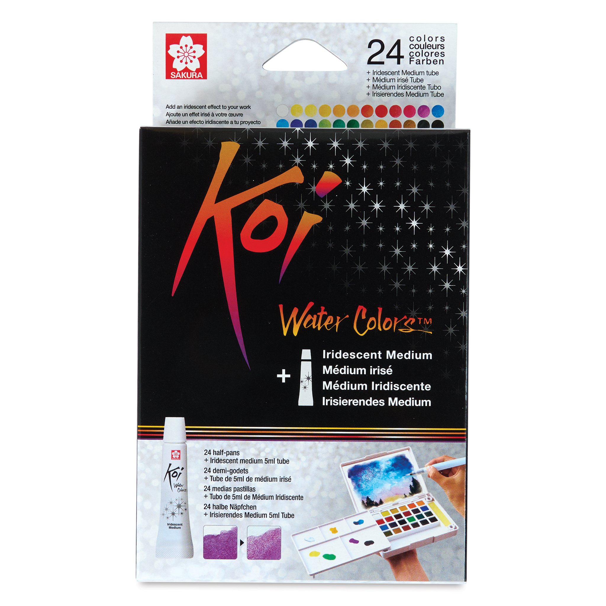 Sakura Koi Watercolor Sets contain an assortment of half-pan watercolors in  a convenient case for sketching on the …
