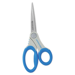 Westcott Anti-Microbial Soft Handle Scissors - 8", Gray/Blue, Straight