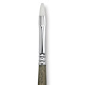 Escoda Perla Toray White Synthetic Brush - Bright, Short Handle, Size 6
