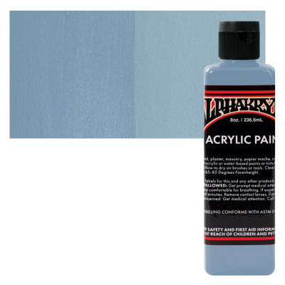 Alpha6 Alphakrylic Acrylic Paint - French Blue, 8 oz (swatch and bottle)