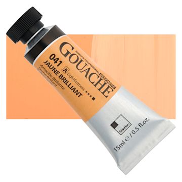 Open in modal - ShinHan Professional Designers Gouache - Jaune Brilliant, 15 ml tube and swatch