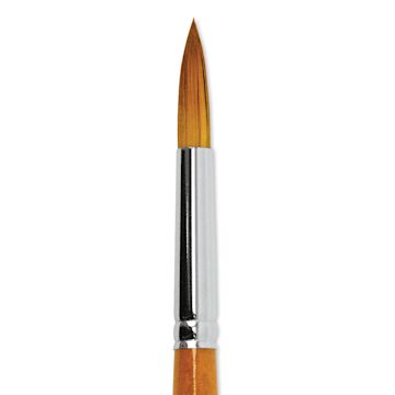 Open in modal - Silver Brush Golden Natural Brush - Round, Size 12 close up