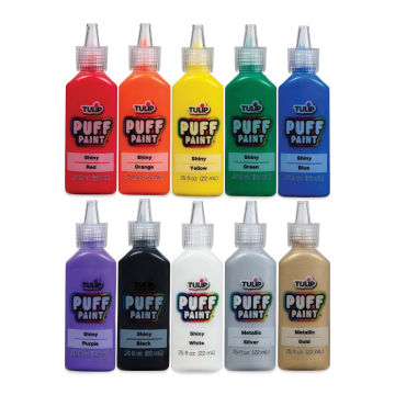 Tulip Dimensional Fabric Paint Set - Puff Essentials, Set of 10 (out of packaging)