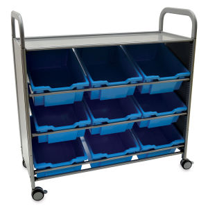 Gratnells Callero Plus Tilted Tray Cart - Royal Blue