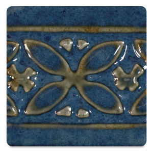 Amaco Potter's Choice Glazes - Sapphire Float, PC-24. Color sample in rich blue.