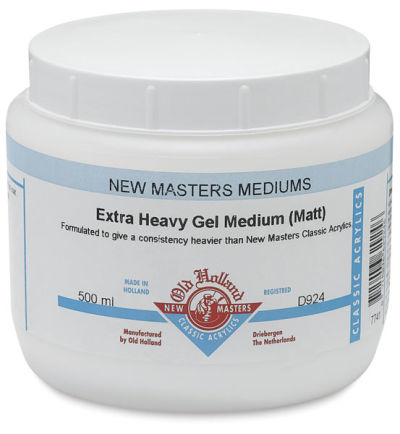 New Masters Acrylic Gel Mediums - Front of High Build Matte Gel Medium Jar