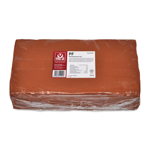 Sio-2 PF Red Earthenware Clay - 27.6 lbs