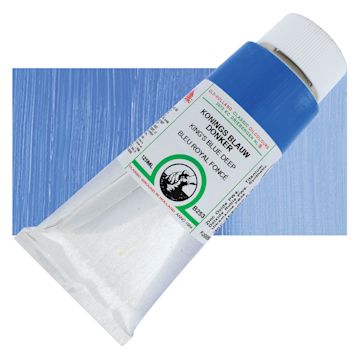Open in modal - Old Holland Classic Oil Color - King's Blue Deep, 125 ml tube and swatch