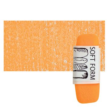 Open in modal - Townsend Artists' Soft Form Pastel - Fluorescent Orange pastel and swatch