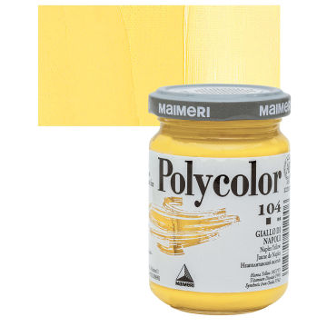Maimeri Polycolor Vinyl Paints - Naples Yellow, 140 ml Jar