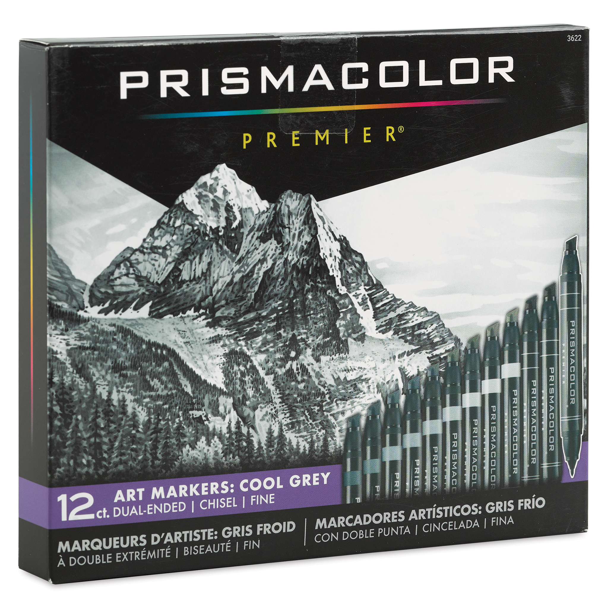 Prismacolor Premier Dual-Ended Art Marker Set - Cool Grays, Set of