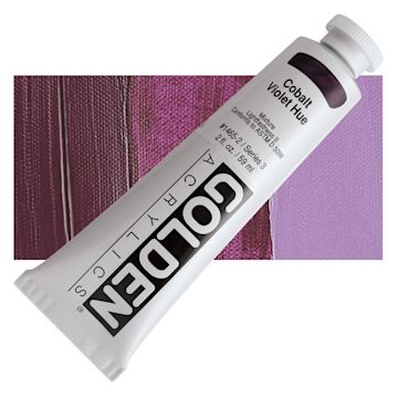 Open in modal - Golden Heavy Body Artist Acrylic - Cobalt Violet Historic Hue, 2 oz Tube and swatch