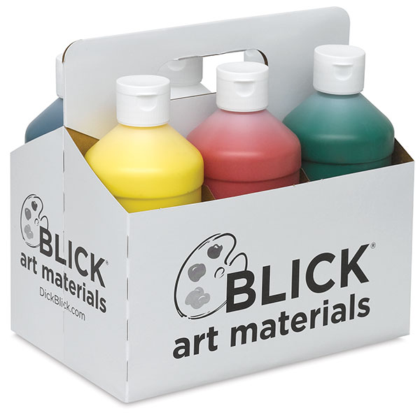 Blickrylic Student Acrylics Basic Color Set Pack Of 6 Pints BLICK   00711 1049 2 3ww L 