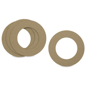 Paper Accents Chipboard Wreath Rings - 6", Pkg of 4