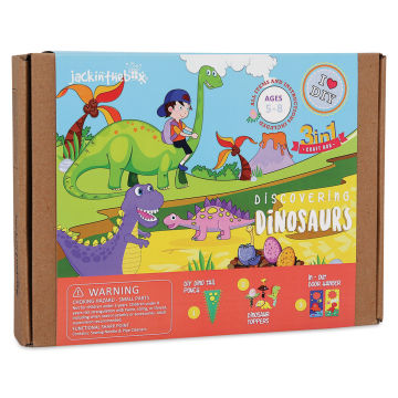 JackInTheBox 3-in-1 Activity Box Kit - Discovering Dinosaurs (front of box)