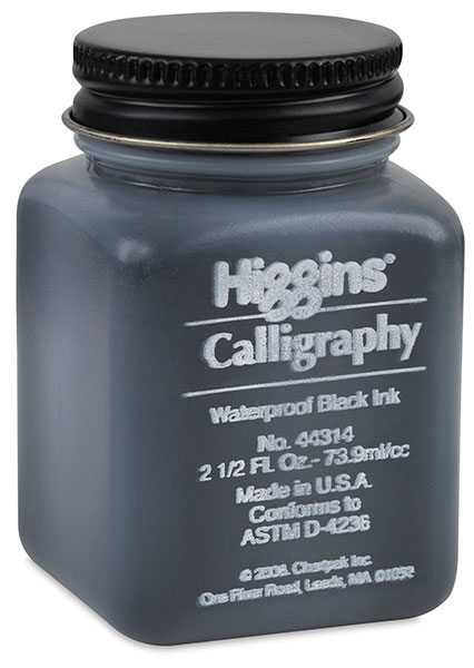 Higgins Black Calligraphy Ink, 2.5 Ounce Bottle (44314)
