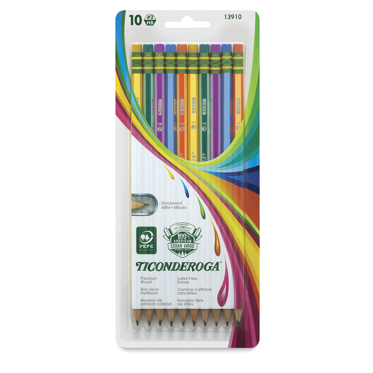 Ticonderoga No 2 Striped Pencil Set