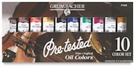 Grumbacher Pre-tested Oils - Set of 10, Sampler Colors, 24 ml Tubes