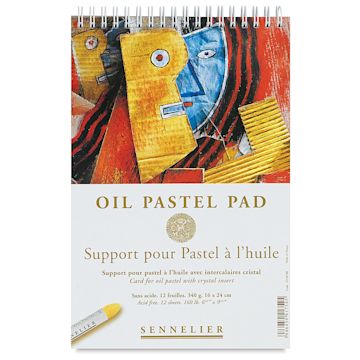 Open in modal - Sennelier Oil Pastel Card Pad - 6-1/4" x 9-1/2", 12 Sheets
