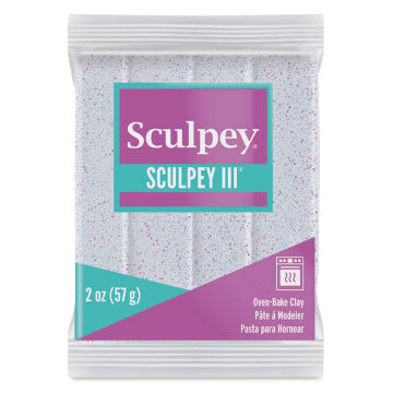 Sculpey III - White Glitter, 2 oz