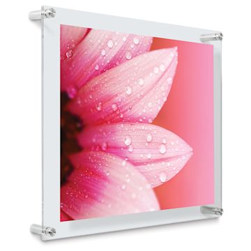 Open in modal - Wexel Art Double Panel Acrylic Display Frame - 21" x 27", with silver hardware