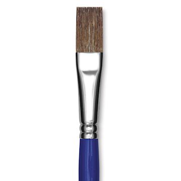 Open in modal - Blick Scholastic Pony Brush - Bright, Short Handle, Size 16 close up