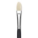 Utrecht Natural Chungking Pure Bristle Brush - Filbert, Size 8, Long Handle