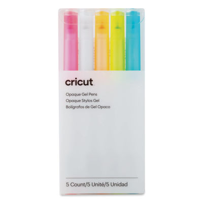 Cricut Gel Pen Set - Set of 5, Opaque, 1 mm (In package)