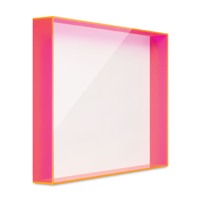 Wexel Art Color Side Shadowbox - Neon Pink, 18" x 24" (At an angle)