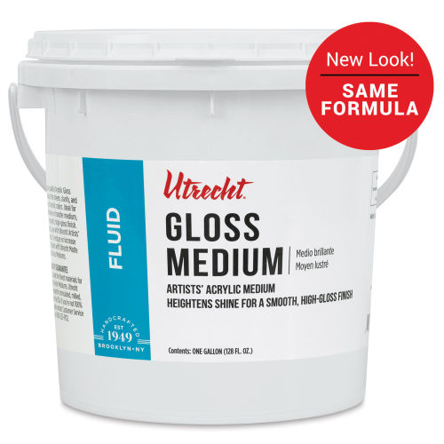 Utrecht Artists' Acrylic Fluid Medium - Gloss Medium, 128 oz