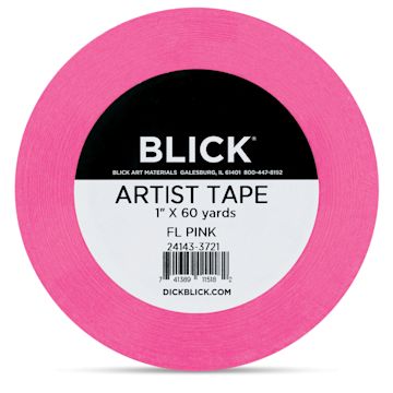 Open in modal - Blick Artist Tape - Fluorescent Pink, 1" x 60 yds, front