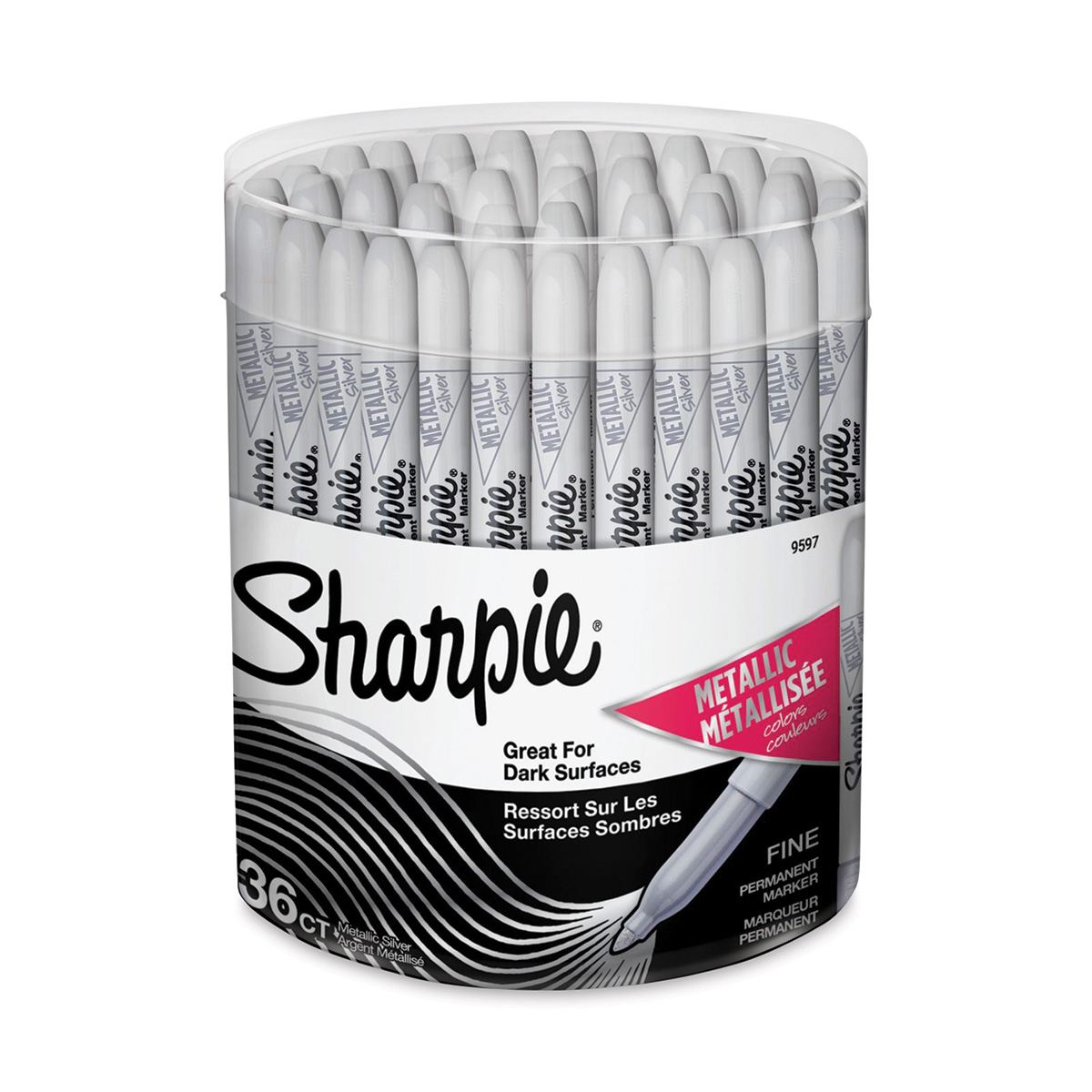 Sharpie Metallic Fine Point Permanent Marker, Silver - 4 pack